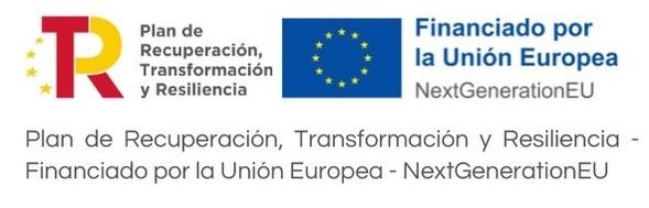 Logotipos del Plan de Recuperación y financiación por la Unión Europea.